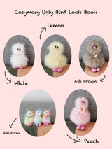 Cosymosy Ugly Bird Keyring - White