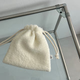 FLUFFY STRING POUCH (2 color)