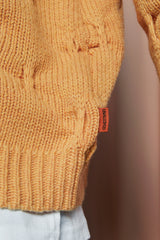 EMBOSSING CLOVER KNIT / SALMON