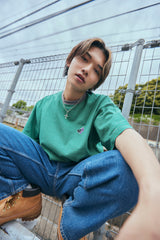コラボレーションストライプTシャツ / PUBLUX × GRAVER - GREEN