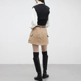 Weevil cargo pleated skirt