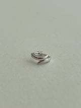 [92.5silver] スワールワンタッチピアス