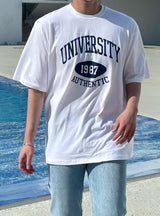 JR ユニバーシティプリンティングルーズフィットTシャツ