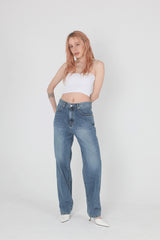 [Sserpe x Dilettantisme] Mid Washing Semi Baggy Denim Pants (6695941406838)