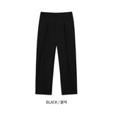 ドットバックベンドワンタックセミワイドスラックス / Dot Back-Bend One Tuck Semi-Wide Slacks (4 colors)