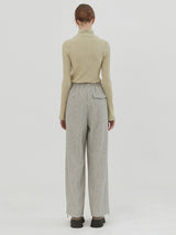 WOOL WIDE STRING PANT - MELANGE (6642700451958)