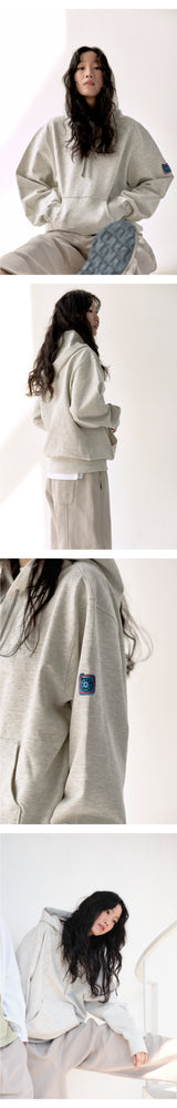 ALARM OVERFIT HOODIE OATMEAL GRAY_UNISEX