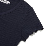 スモールチェリーポップルVネックニットカーディガン / SMALL CHERRY POPPLE V-NECK KNIT CARDIGAN [NAVY]