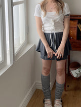 ディープUネックコルセットホルターネックノースリーブセット / Deep U-neck Corset Halterneck Sleeveless Set
