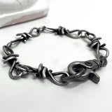 [BLESSEDBULLET]10mm thron link bracelet_vintage silver/silver/gold (6562941108342)