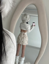 block soft knit bolero