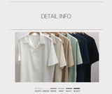 ASCLO Open Collar Linen Short Sleeve Shirt (6color)