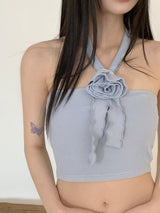 [3SET] ジェンシャフラワーブローチスカーフチューブトップ/[3 SET] Jensha Flower Broach Scarf Tube Top