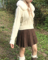 ロマンティックミニツイストボタンカーディガン