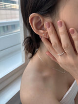[92.5silver] ラインハートワンタッチピアス