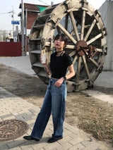 Side line over denim