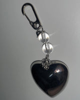Pierced plumpy heart keychain