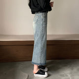 バックスリットロングデニムスカート