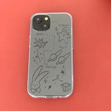 プラネットシンプルラインスマホケース