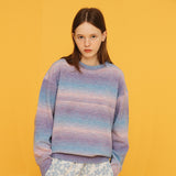 マルチストライプニット / MULTI STRIPE KNIT_CREAM