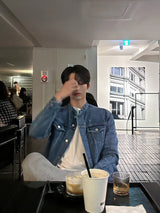セミオーバーチャイナデニムジャケット / LMN Semi-Overs China Denim Jacket (blue)