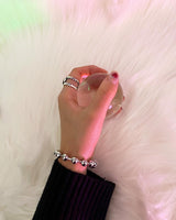 [ITZY Ryujin/Wooah Sora/Bad villain Kelly] Simple thick silver ball chain bracelet