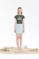 グラフィックポイント半袖ラッシュガード / GRAPHIC POINT SHORT SLEEVE RASHGUARD [CHARCOAL]