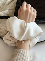  oar Cameo Satin drop Wide Scrunchie [Ivory]