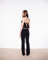 WAFFLE WRAP SKIRT & TOP (BLACK)