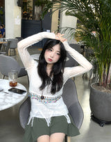 エスニックビンテージニーズニットスリーブレス / Ethnic Vintage Beads Knit Sleeveless