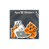 THREE TIGERS 4PCS STICKERS (6538532814966)
