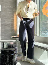 バウノンフェードローペーパーワイドデニム / Bow Non-Fade Raw Paper Wide Denim (3 colors)