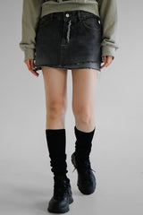 フォルドデニムスカート/folded denim skirt