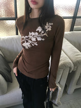 ギフトヴィンテージプリント長袖Tシャツ
