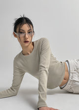 [MADE] Coined Rounding Crop Long Sleeve T-shirt (2SIZE)