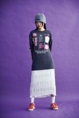 レースフリルロングスカート