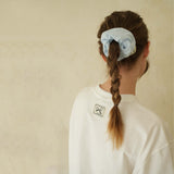 Blue Seersucker Scrunchie