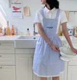 Candy Stripe Apron Embroidered Apron