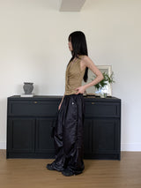 Cotyl Unfoot Wrap Shirring Draping Sleeveless Sleeveless