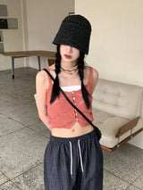 ワコサマーストローバンジーバケットハット / Wako summer straw bungee bucket hat