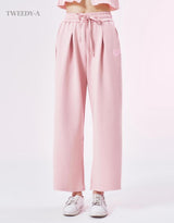 ハートパッチピンタックディテールワイドバンドパンツ 3 Color