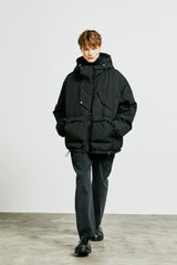 essential oversize duckdown peded parka black (6615478075510)