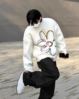 Clover Embroidered Knit