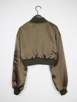 サテン クロップ アビエーション ジャンパー / Satin Crop Aviation Jumper (2color)