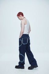 スネーク カッティング デニムパンツ / Snake Cutting Denim Pants
