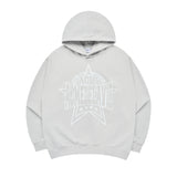 [24SS] プレッピーロゴクラックプリンティングフーディー  (グレー)