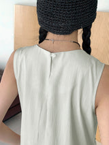 Nate String Layered Sleeveless Long One Piece
