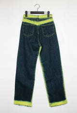 ネオンラインデニムパンツ/neon line denim pants
