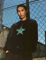 スターロゴ刺繡スウェットシャツ/STAR LOGO EMB SWEATSHIRT NAVY(CV2CFUM462A)