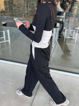 Contrasting string pants